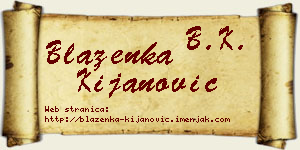 Blaženka Kijanović vizit kartica